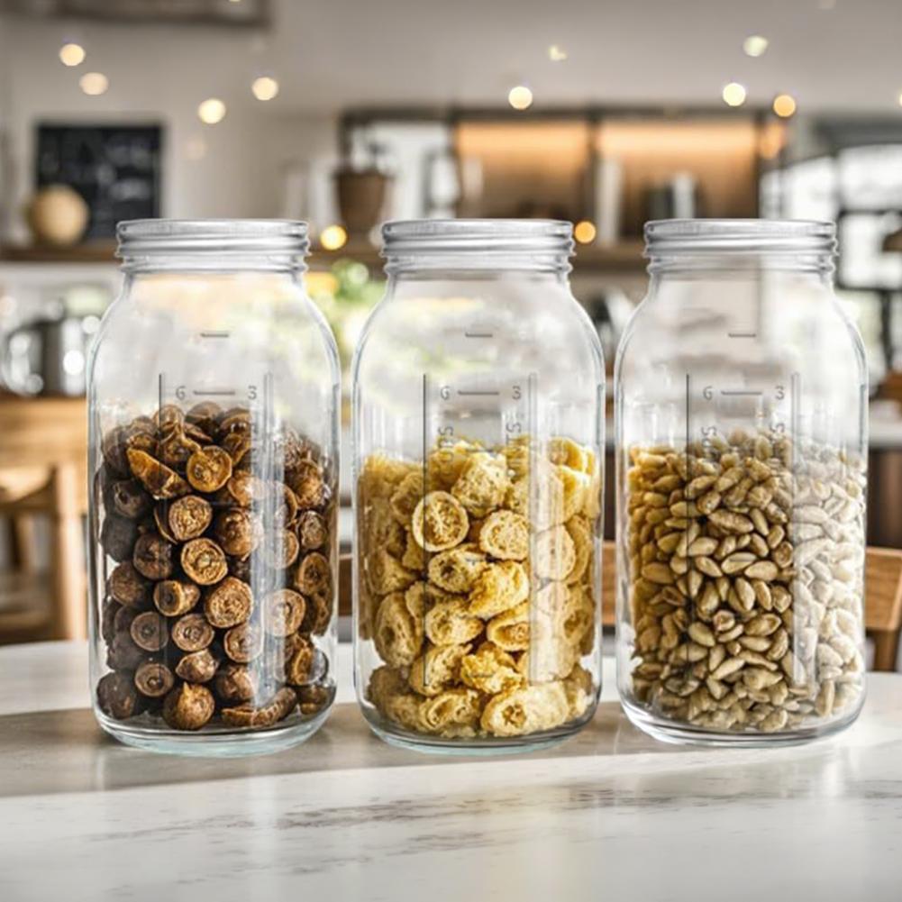 2000ML Wide Mouth Mason Glass  - огляд і ціна Food Storage Jar Glass