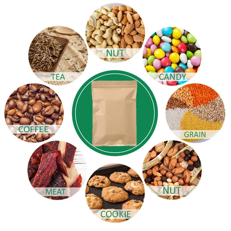100PCS Brown Kraft Paper Zippe - огляд і ціна Food Storage Usa