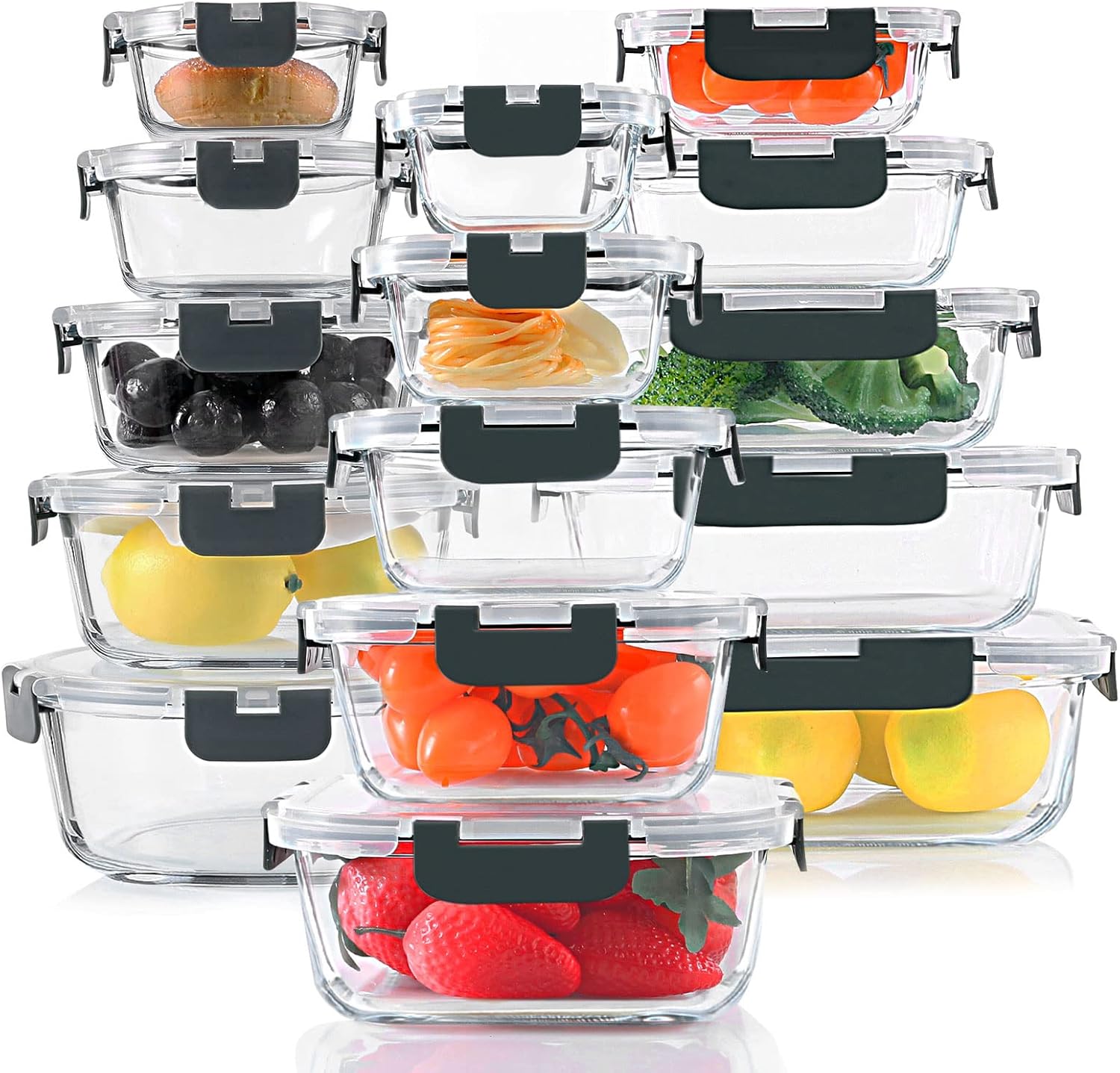 30 Pieces Glass Food Storage C - огляд і ціна Food Storage Set Glass