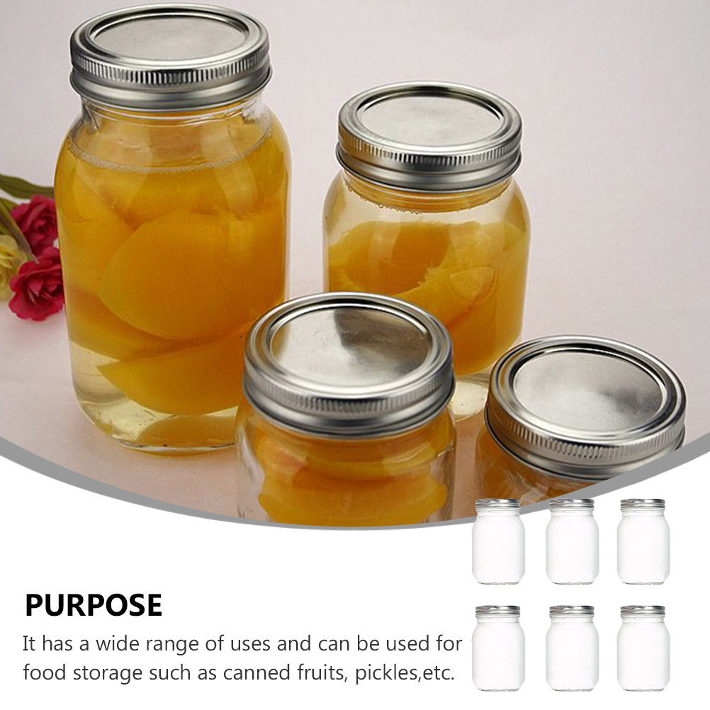 6Pcs Transparent Round Glass J - огляд і ціна Food Storage Jars Airtight