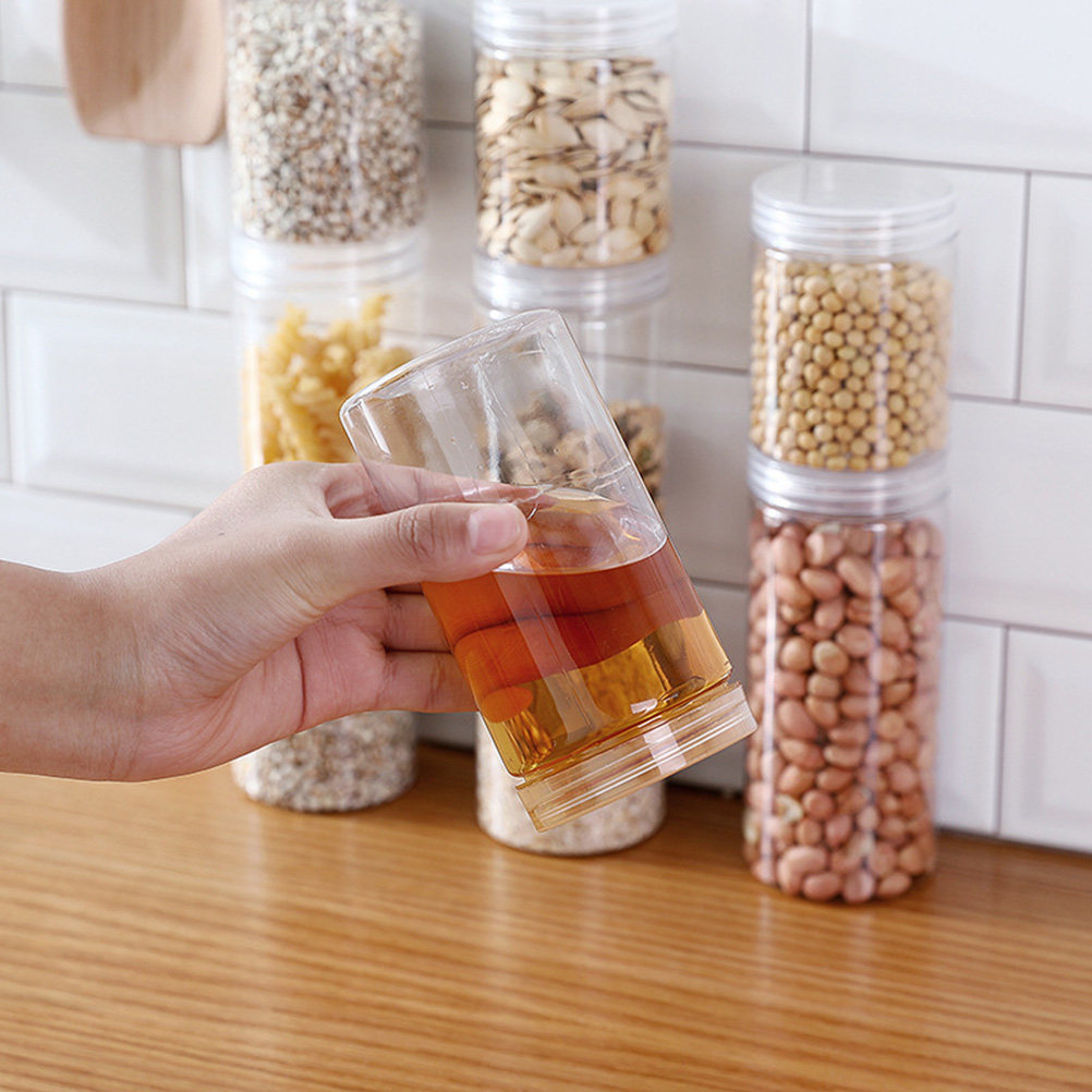 10Pcs Clear High-Grade Plastic - огляд і ціна Food Storage Jars Airtight