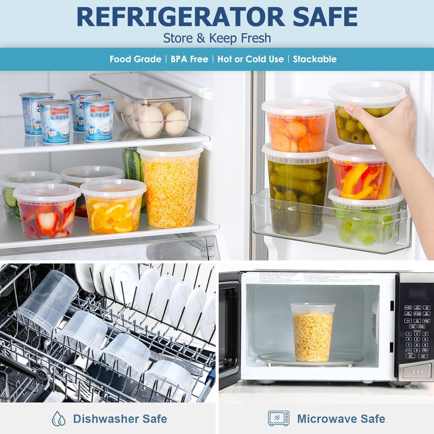 24pcs Deli Food Storage Contai - огляд і ціна Food Storage Plastic Boxes