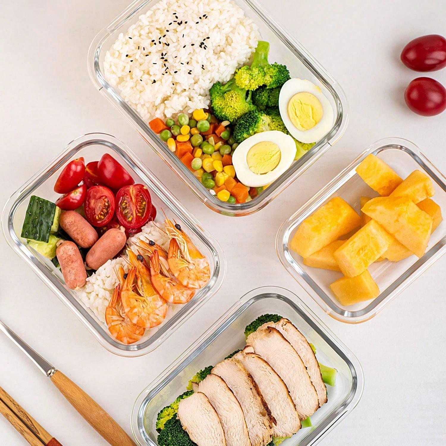 10 Pack Glass Meal Prep Contai - огляд і ціна Food Storage Prep Containers