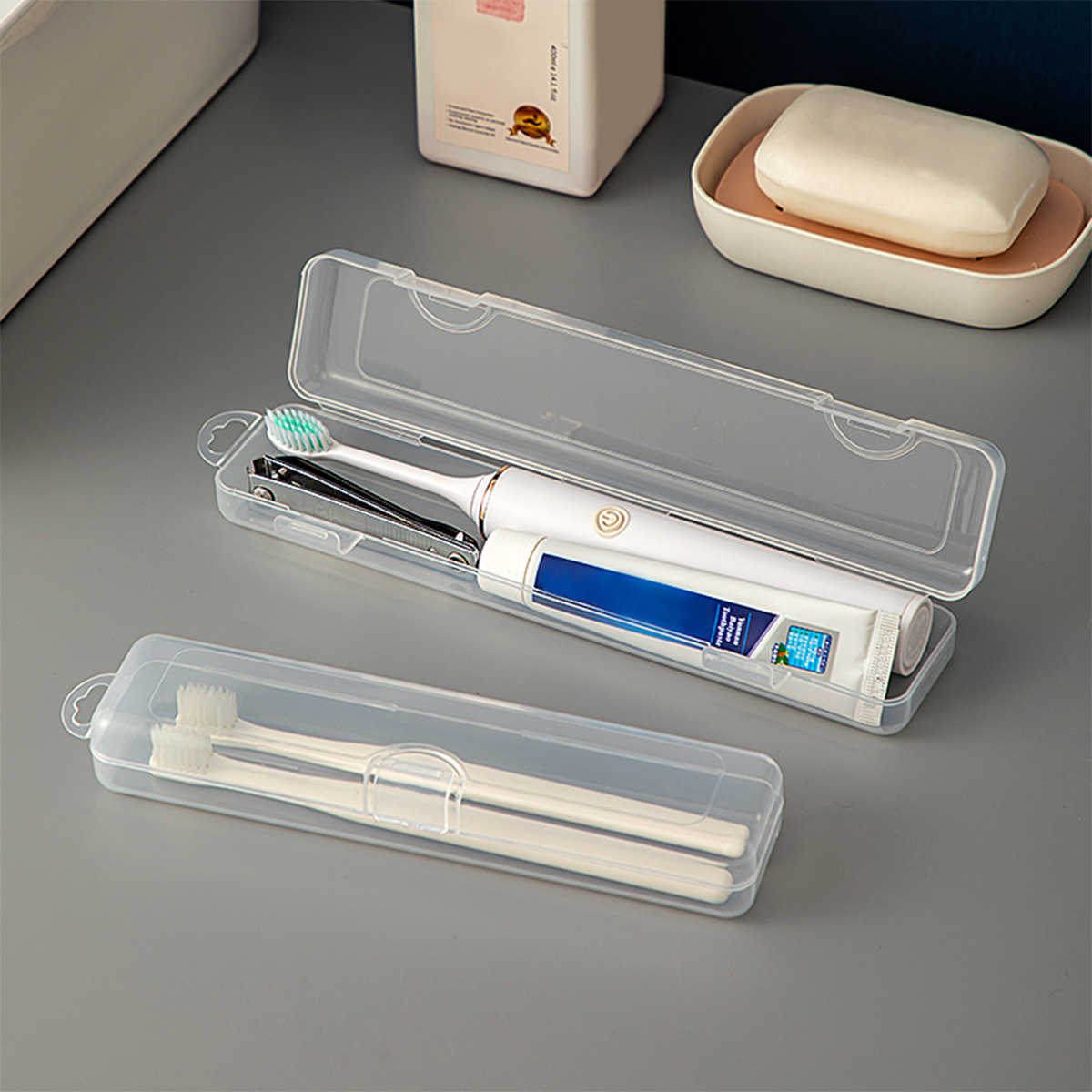 WORTHBUY Toothbrush Box Transp - огляд і ціна Food Storage Jars Plastic
