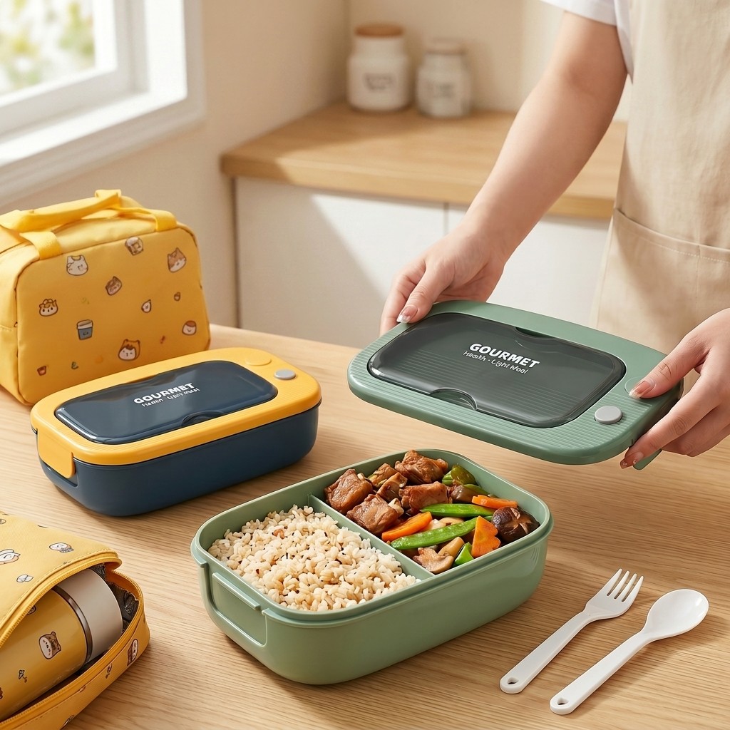Microwavable Plastic Bento Box - огляд і ціна Food Storage Prep Containers