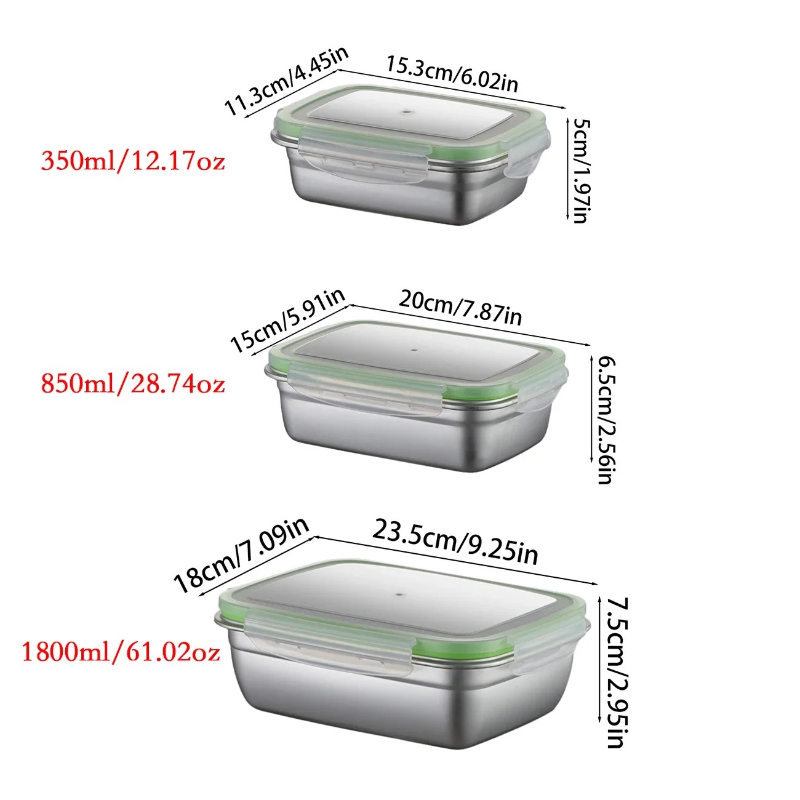 304 Stainless Steel Lunch Box  - огляд і ціна Food Storage And Preservation