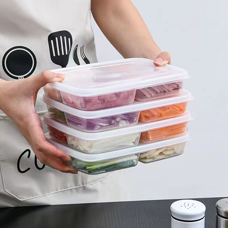 New【4 Grids Plastic Storage Bo - огляд і ціна Food Storage Plastic Boxes