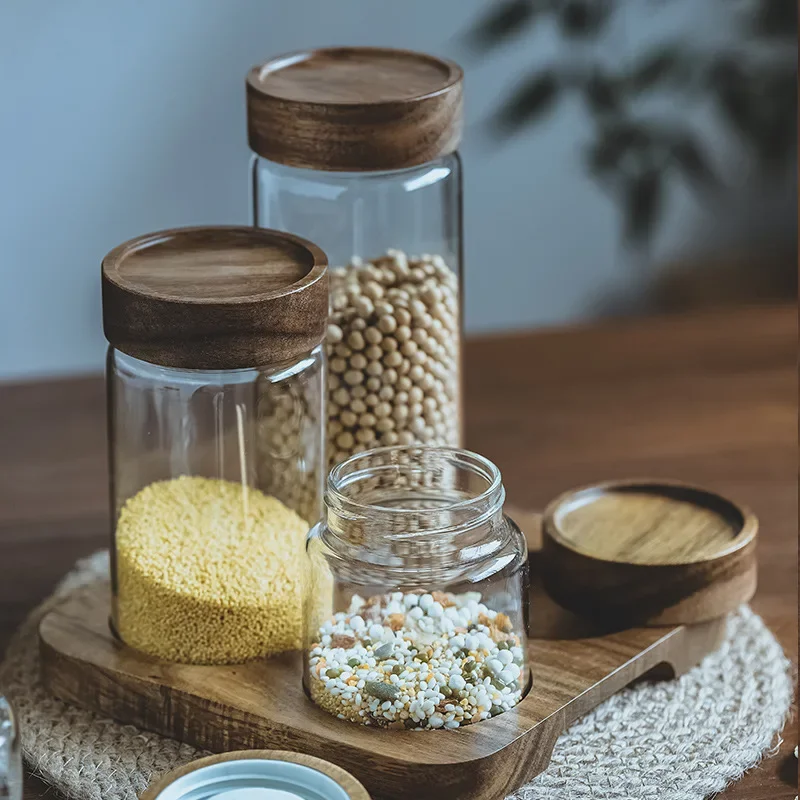 Wood Lid Orgnizer Glass Airtig - огляд і ціна Food Storage Set Glass