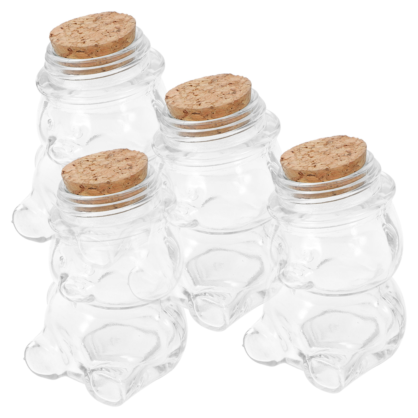 4Pcs Glass Candy Jar Set Trans - огляд і ціна Food Storage Set Glass
