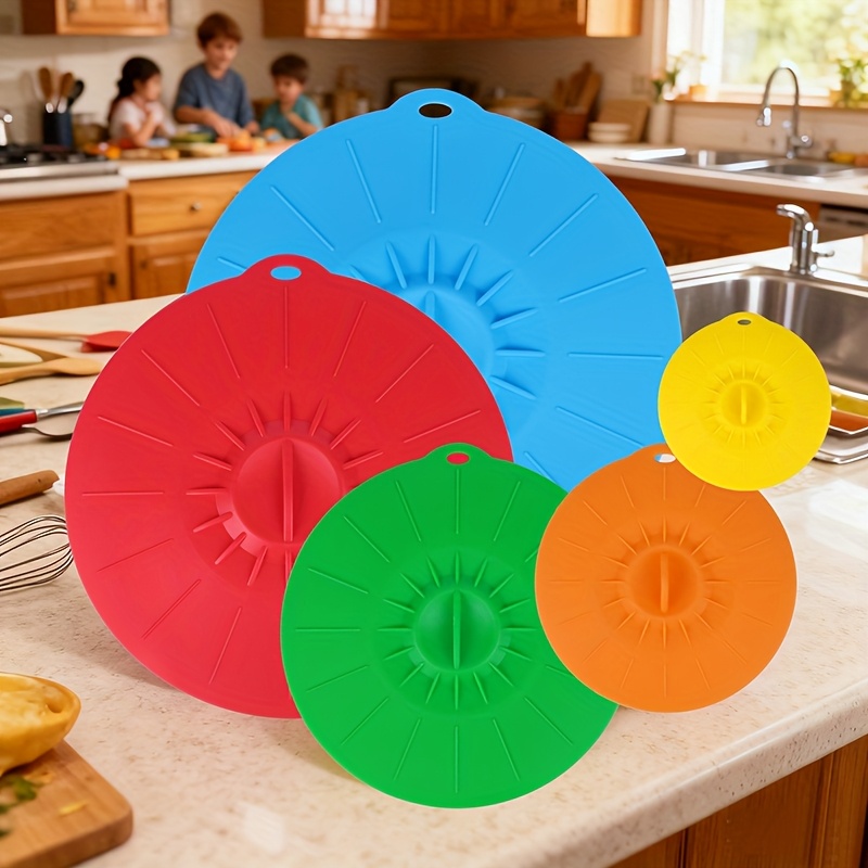 5-Piece Silicone Lids, Heat-Re - огляд і ціна Food Storage With Colander