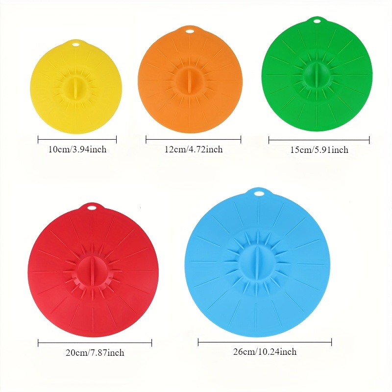 5-Piece Silicone Lids, Heat-Re - огляд і ціна Food Storage With Colander