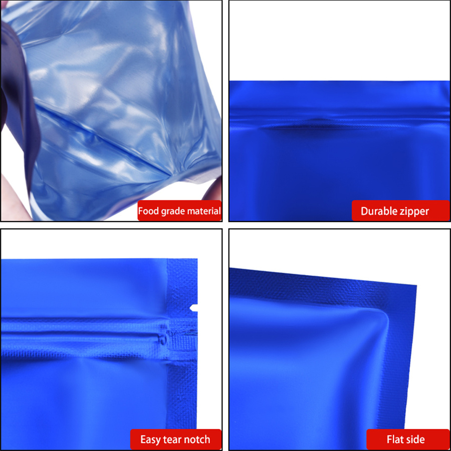 100pcs Matte Blue Foil Zipper  - огляд і ціна Food Storage Usa