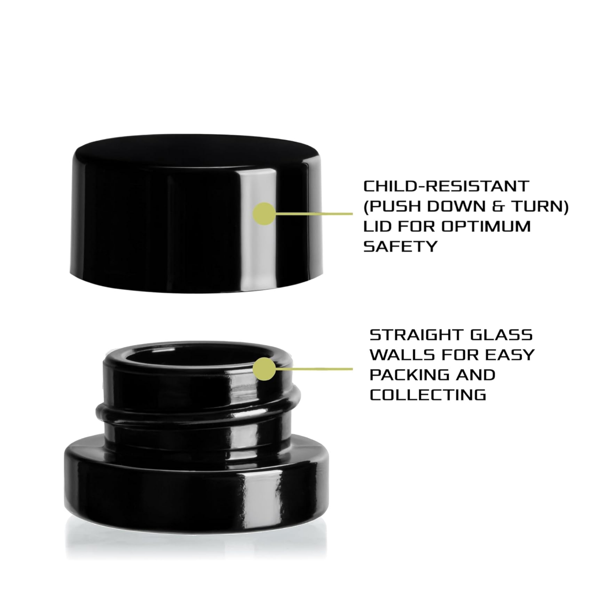 5ml Thick Black Glass Jars wit - огляд і ціна Food Storage Set Glass