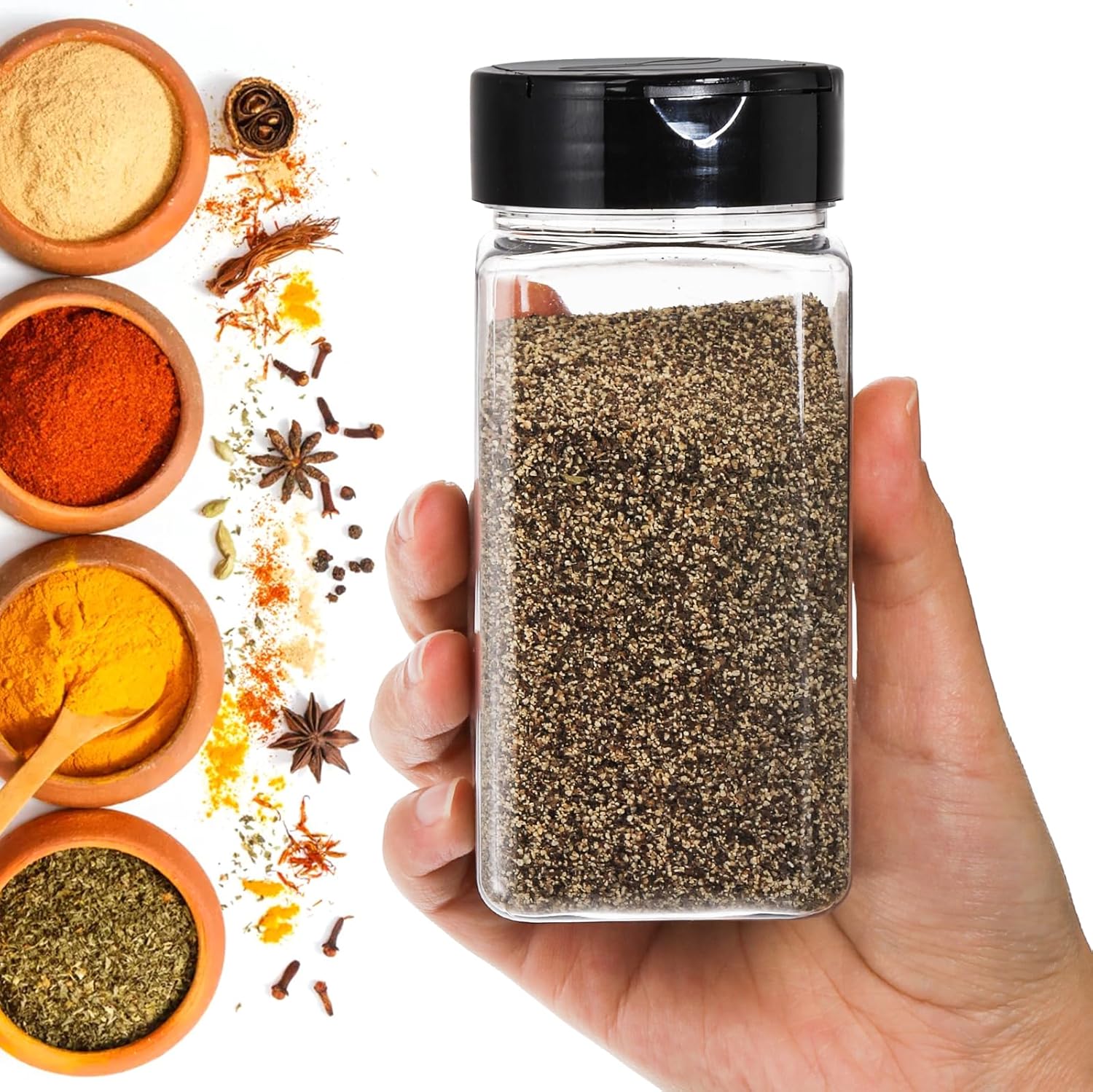 Square Large Plastic Spice Jar - огляд і ціна Food Storage Jars Plastic