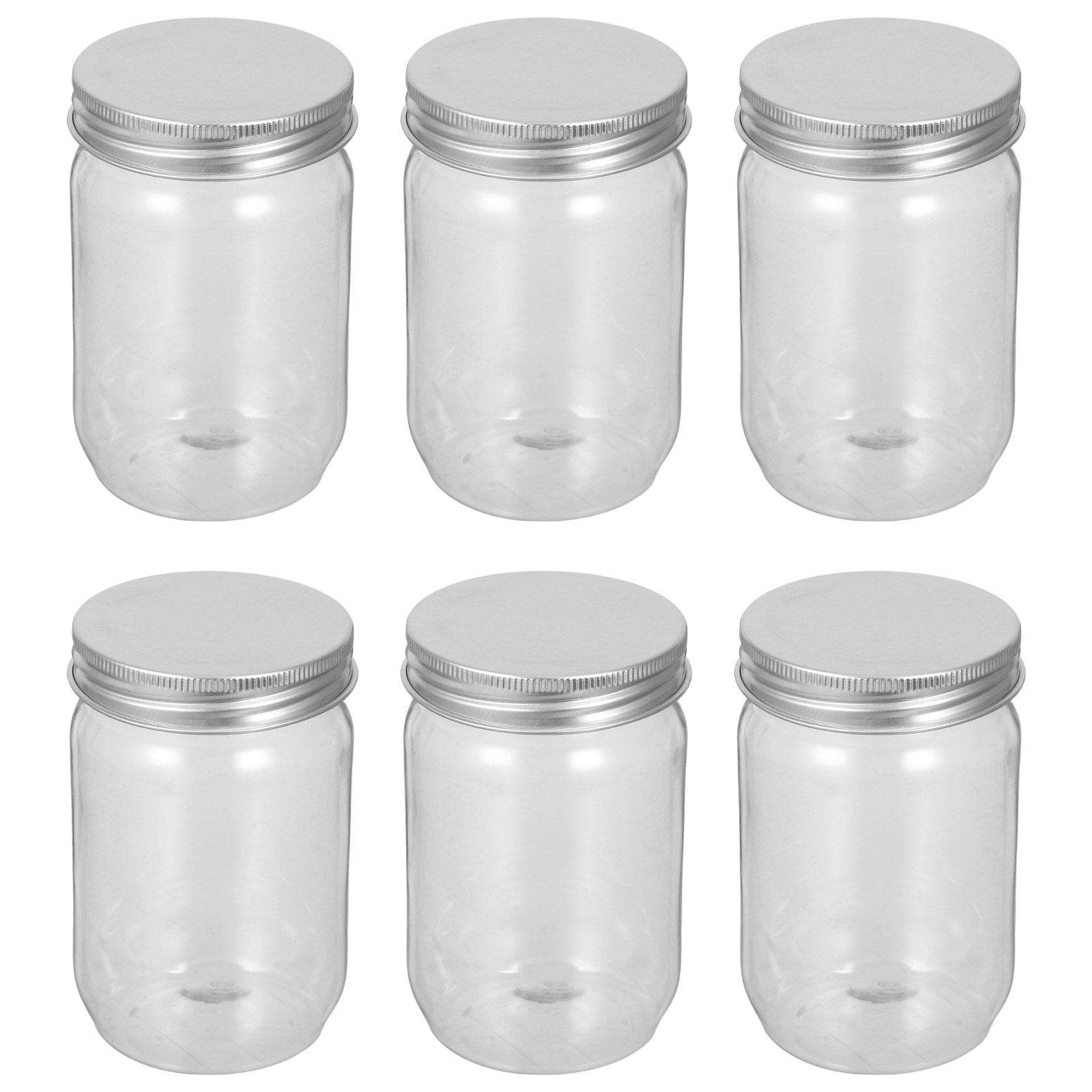 6Pcs Clear Plastic Mason Jars  - огляд і ціна Food Storage Jars Airtight