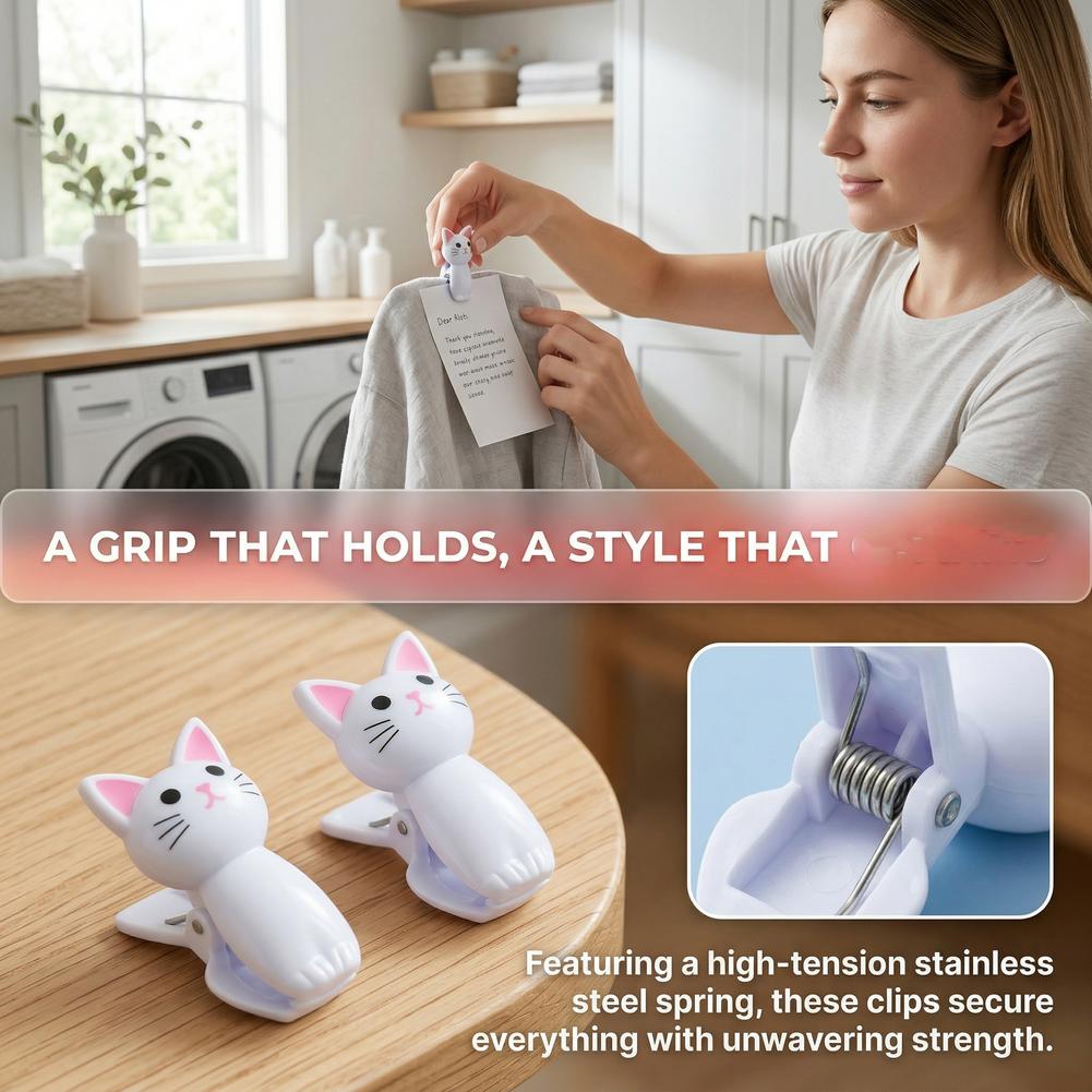 Cute Cat Shaped Bag Clips Reus - огляд і ціна Food Storage Plastic Bag