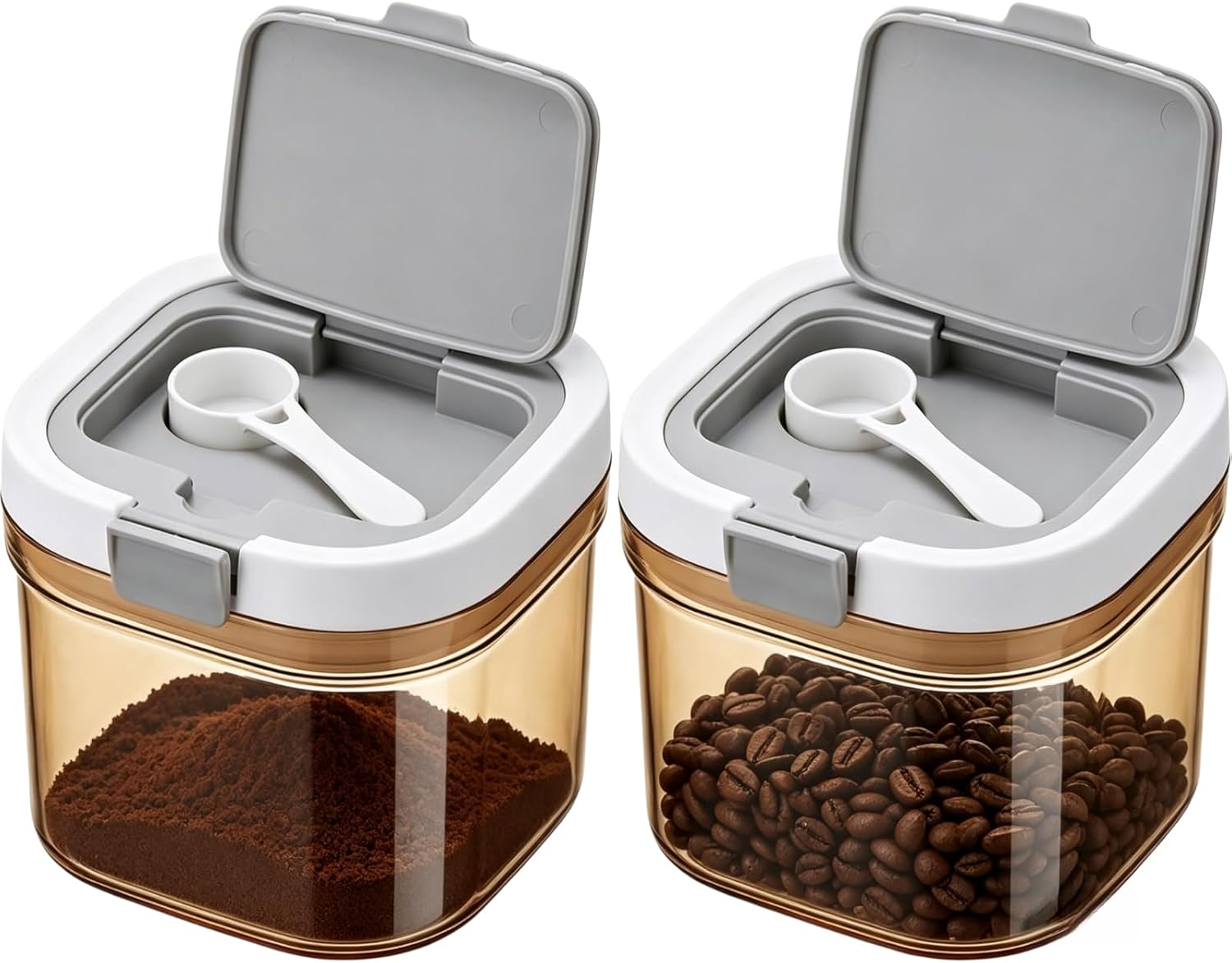 2pcs Coffee Canister with Scoo - огляд і ціна Food Storage Jars Airtight