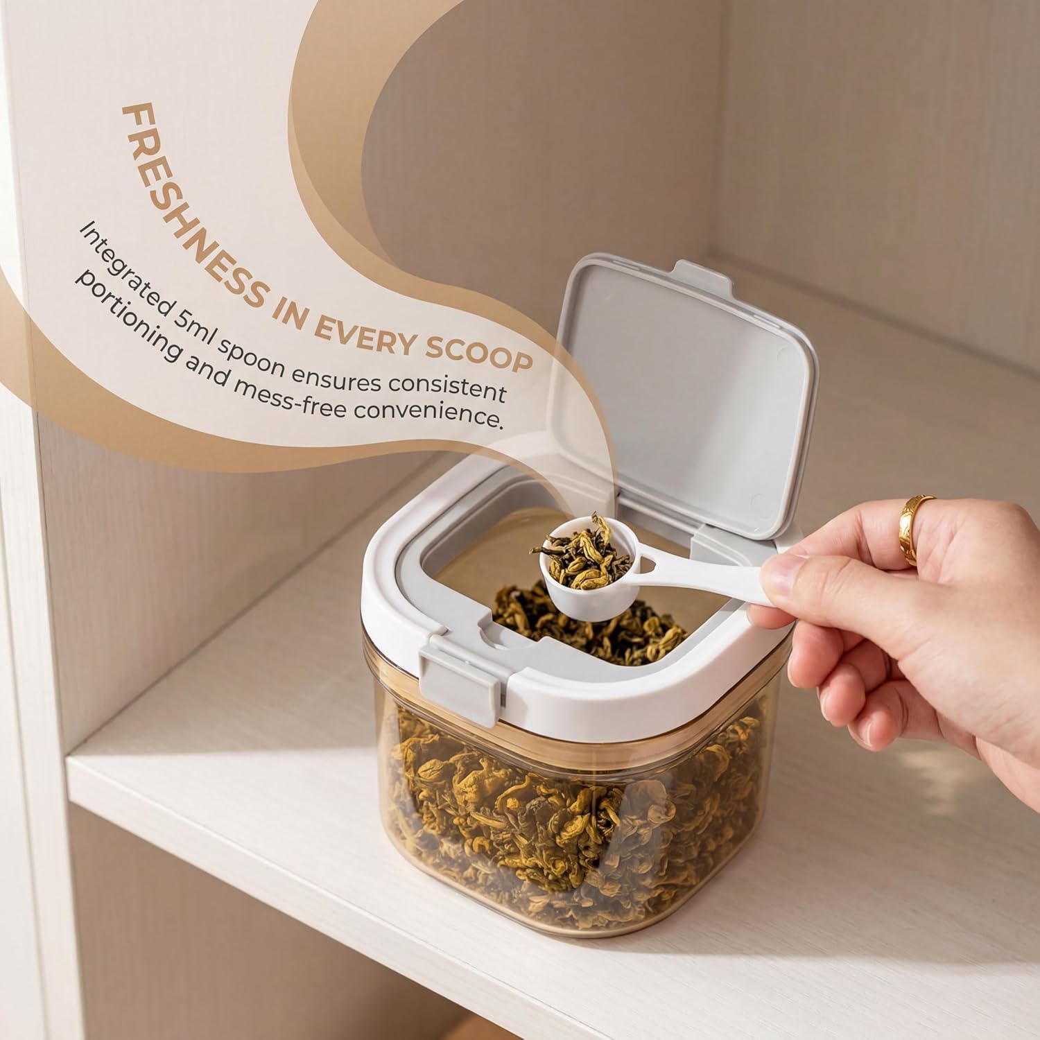 2pcs Coffee Canister with Scoo - огляд і ціна Food Storage Jars Airtight