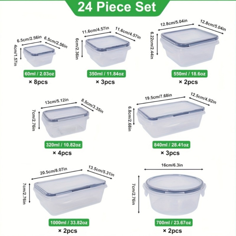 48PCS BPA-Free Food Storage Se - огляд і ціна Food Storage And Preservation
