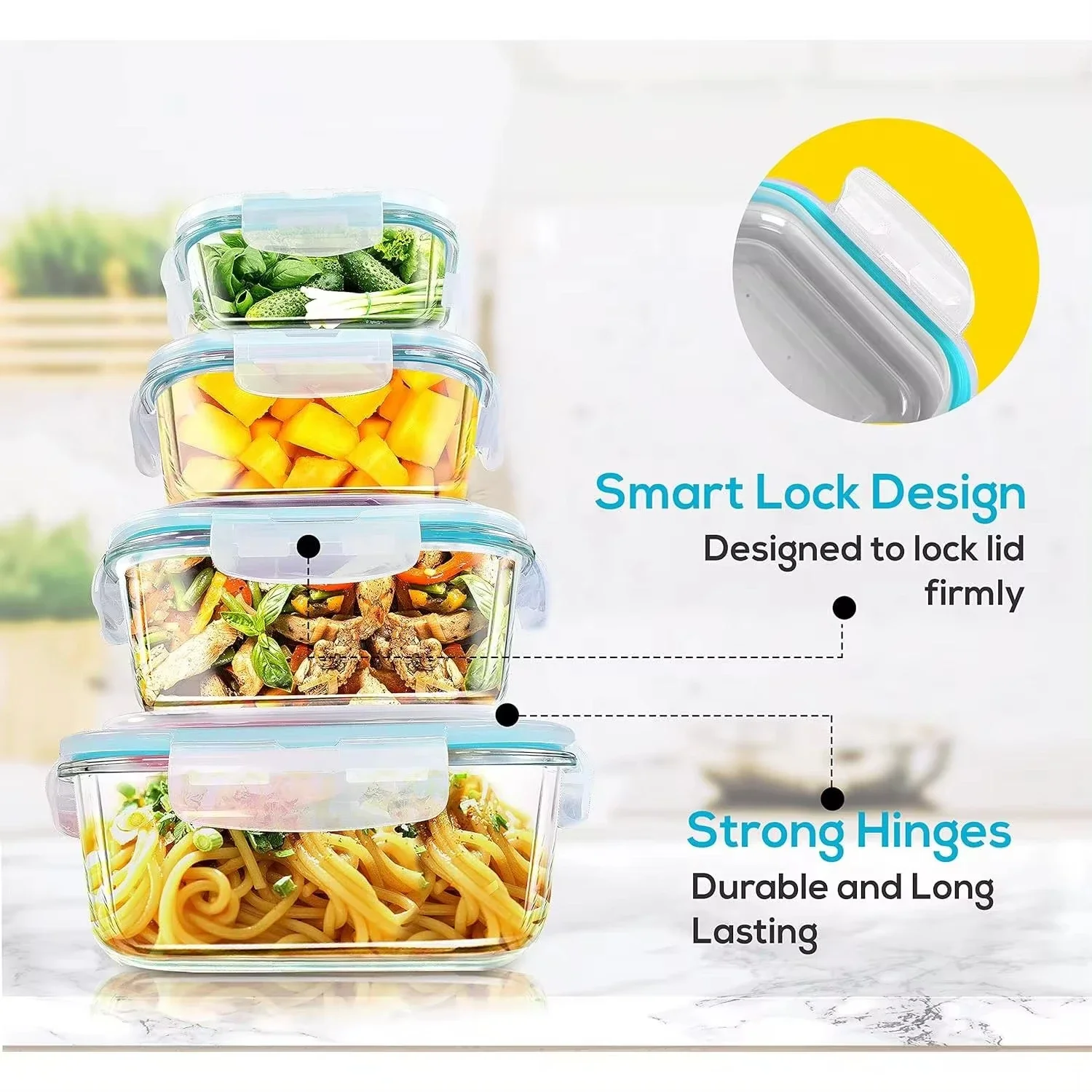 Glass Lunch Box Food Storage C - огляд і ціна Food Storage Prep Containers