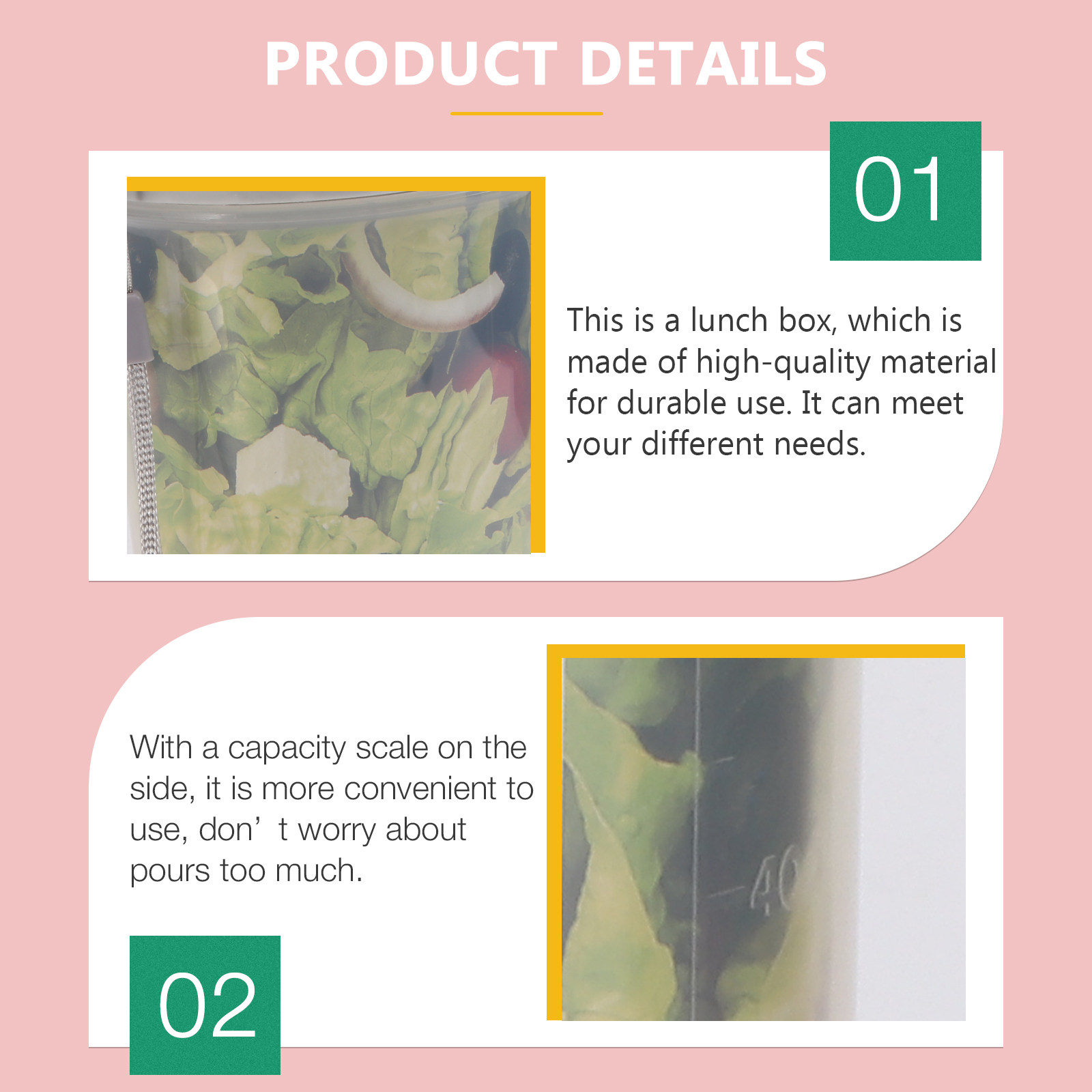 2Pcs Double Layer Sealing Stor - огляд і ціна Food Storage Plastic Boxes