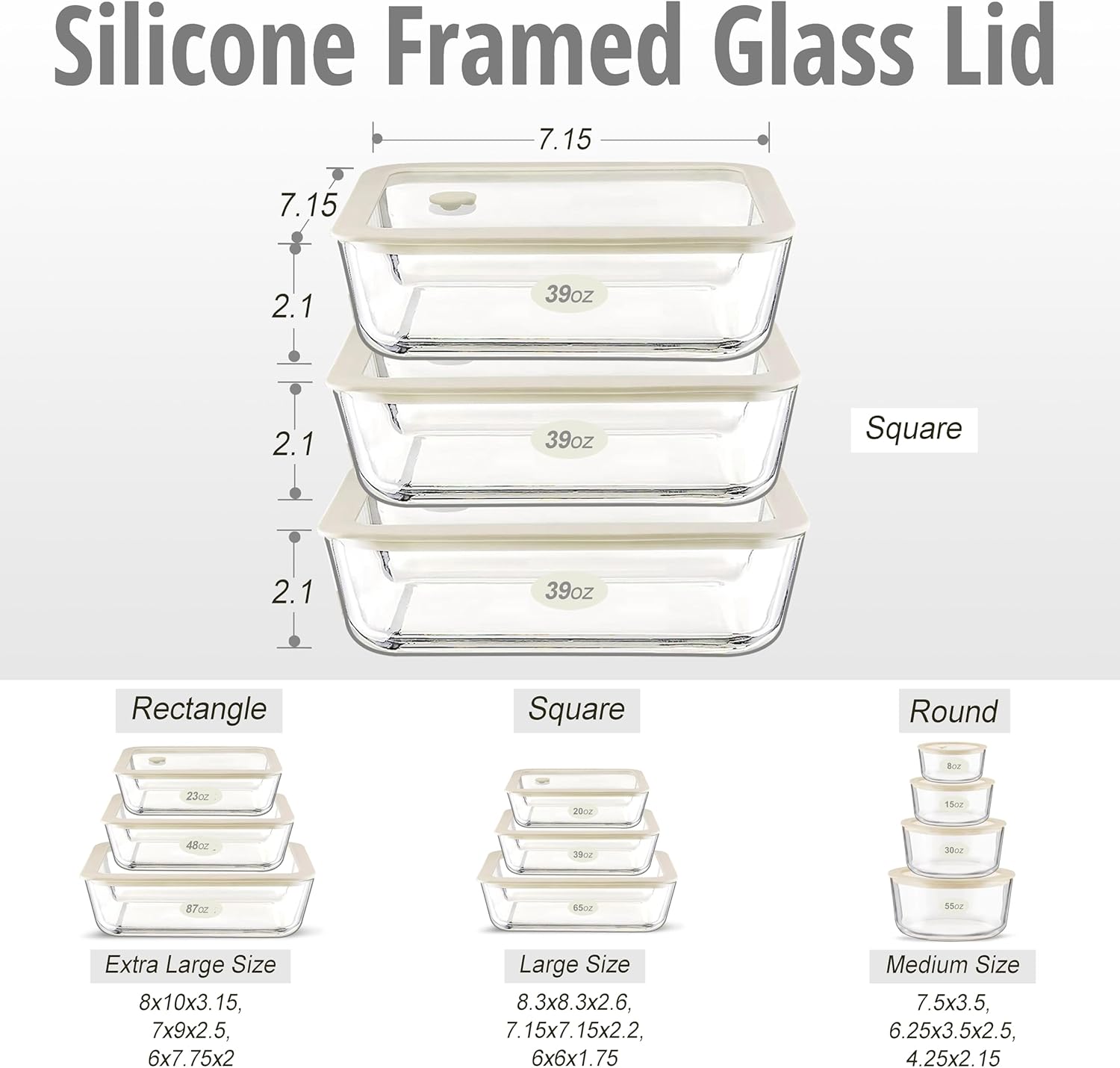 Glass Food Container Set with  - огляд і ціна Food Storage Set Glass