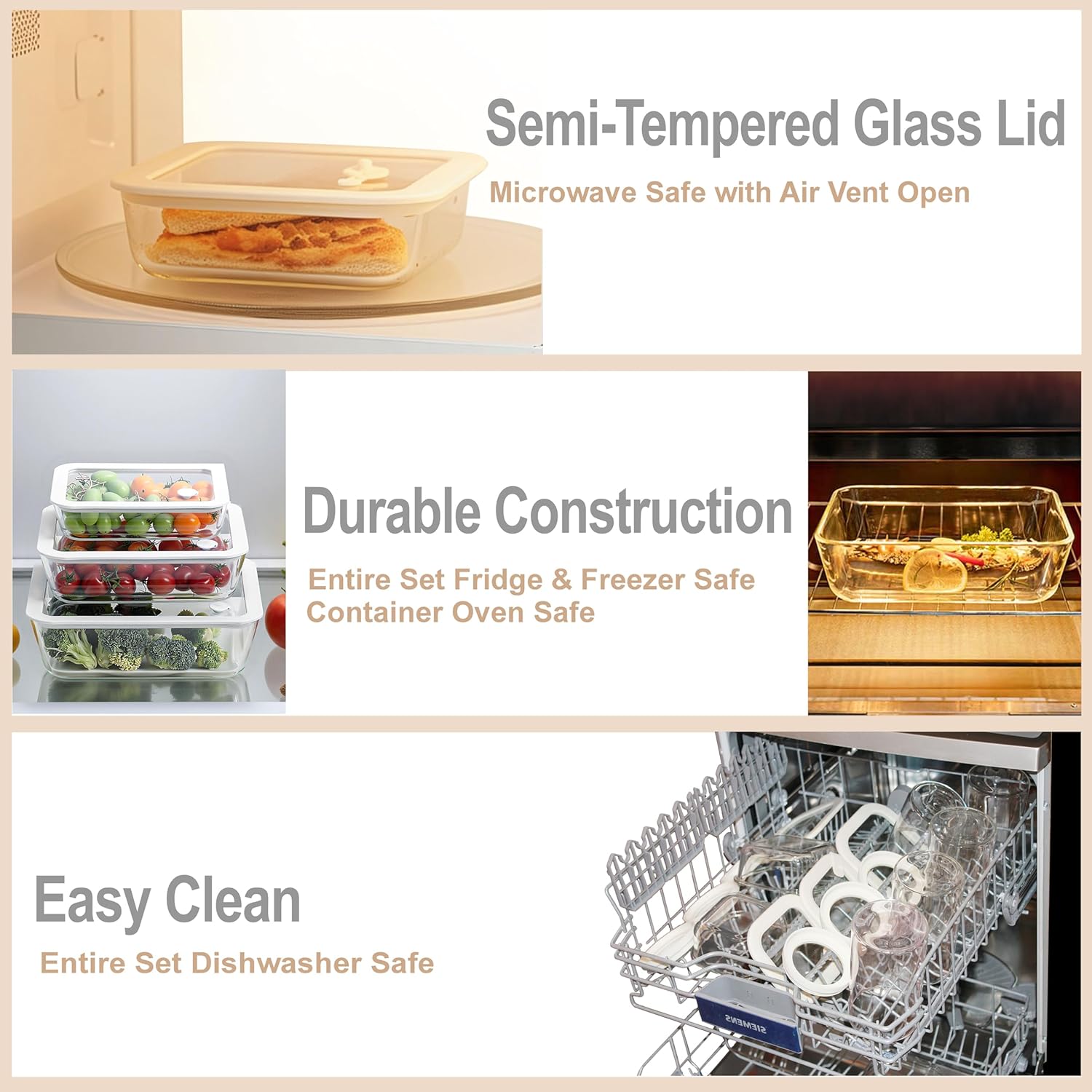 Glass Food Container Set with  - огляд і ціна Food Storage Set Glass